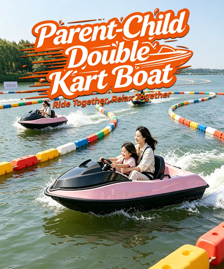 Parent-child double kart boat, safe family water ride, factory wholesale