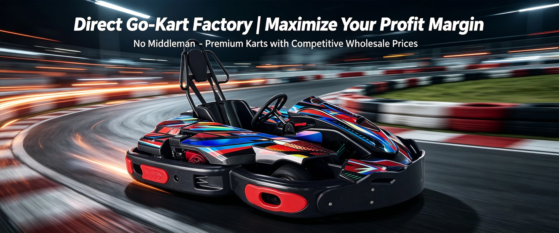 Direct go-kart factory with no middlemen. Premium karts at competitive wholesale prices to maximize your profit.