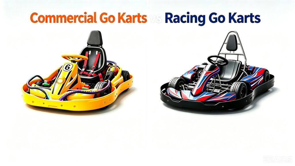 Commercial go karts vs racing go karts comparison for business buyers