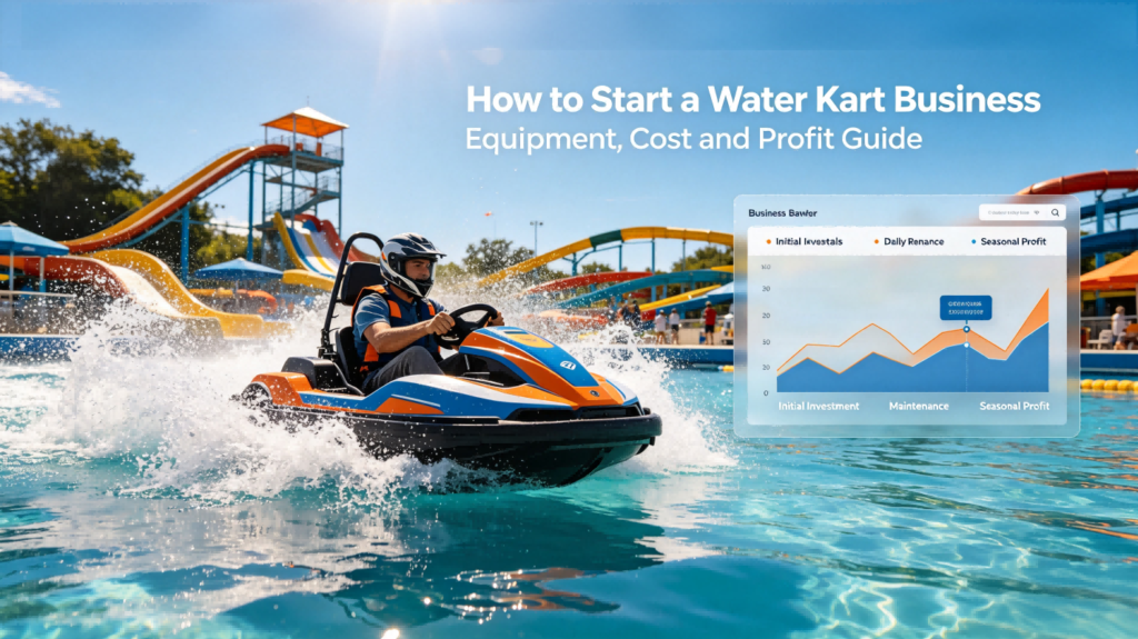 Water kart business project in modern water park